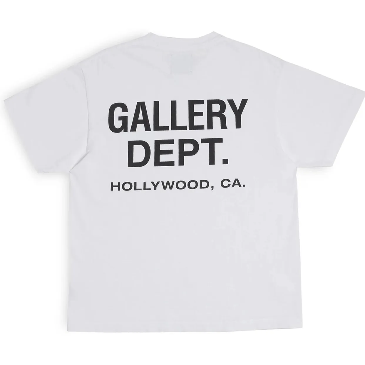 GALLERY DEPT. SOUVENIR TEE English LOGO commemorative basic short-sleeved white S-XL original consistent cotton and linen cylindrical fabric high poundage 230g fabric accessories matching correct version